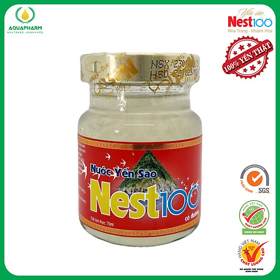 Nước yến sào nest100 có đường - hộp 1 lọ 70ml - ảnh sản phẩm 1