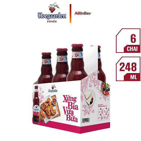 Lốc 6 chai bia hoegaarden rosée 248ml x 6 chai - ảnh sản phẩm 1