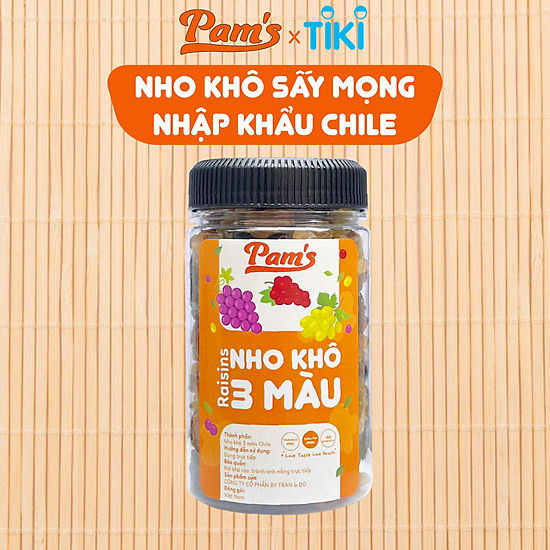 Nho khô sấy mọng không đường pams 200g hũ - hàng nhập khẩu chile - ảnh sản phẩm 1