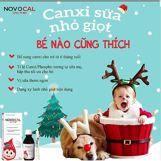 Canxi sữa nhỏ giọt - novocal baby drops bổ sung calci phosphate - ảnh sản phẩm 2