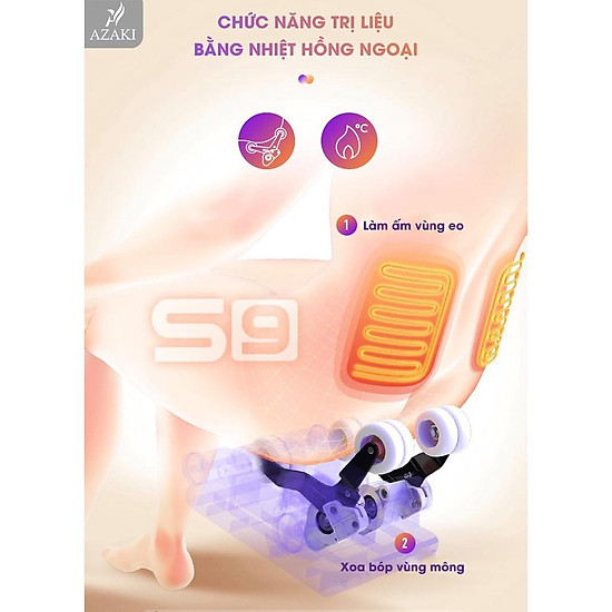 Ghế massage azaki s9 - ảnh sản phẩm 4