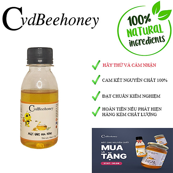 Mật ong nguyên chất hoa vải cvdbeheoney loại 90ml125g - ảnh sản phẩm 5