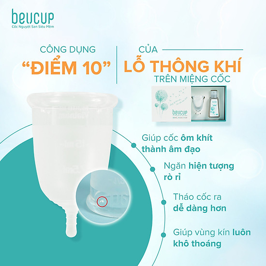 Bộ sản phẩm cốc nguyệt san beucup 100% silicone y tế waker đức kháng khuẩn - ảnh sản phẩm 7