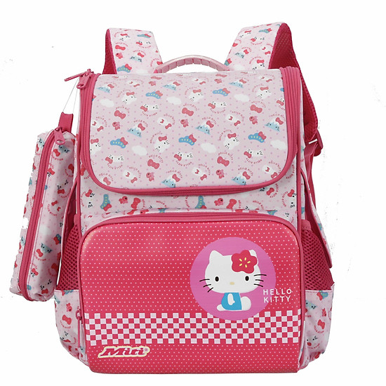 Cặp balo chống gù học sinh hello kitty siêu nhẹ dành cho bé gái c11071wm - ảnh sản phẩm 7