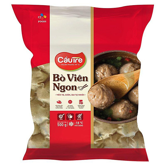 Bò viên ngon cầu tre gói 500g - 8934717371349 - ảnh sản phẩm 1