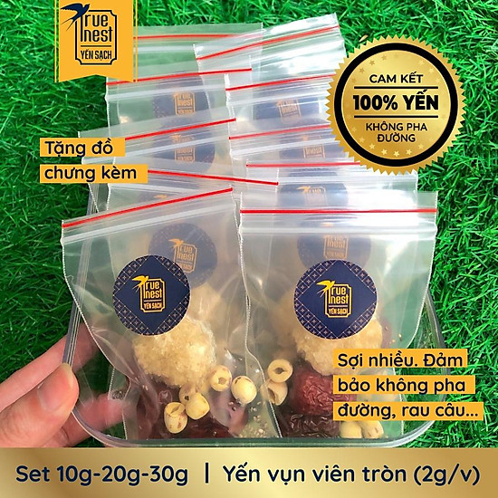 Dùng thử tổ yến tinh chế - yến baby 100% yến không pha viên to 2g set, yến - ảnh sản phẩm 3