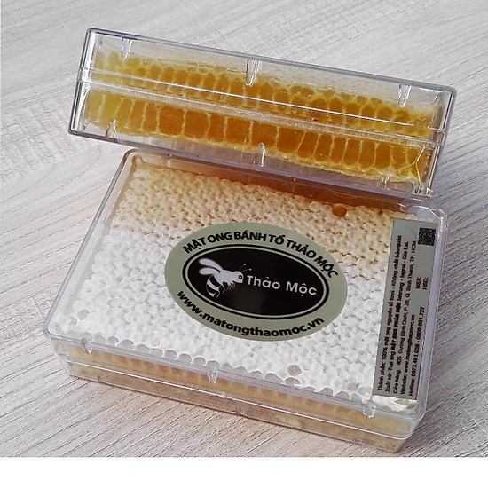 Mật ong bánh tổ thảo mộc hộp 600gr loại hoa rừng honeycomb - ảnh sản phẩm 1