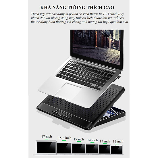 Tản nhiệt máy tính q5 làm mát siêu nhanh giúp bảo vệ máy tính laptop - ảnh sản phẩm 9