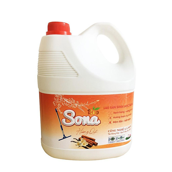 Nước lau sàn sinh học sona 3,6kg hương quế - ảnh sản phẩm 1