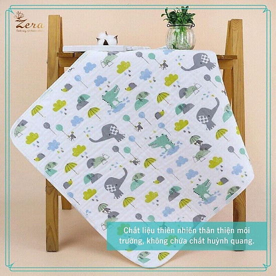 Tấm tót chống thấm cho bé sơ sinh 6 lớp sợi tre zera 50x70cm - ảnh sản phẩm 7