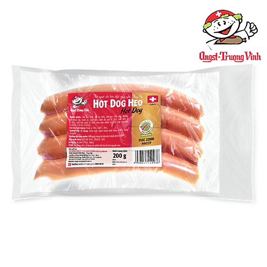 Hot dog heo 14-16cm 50g pork hot dog200gr pe - ảnh sản phẩm 2