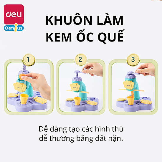 Đất nặn làm bếp cùng bé khuôn và máy thủ công deli - ảnh sản phẩm 7