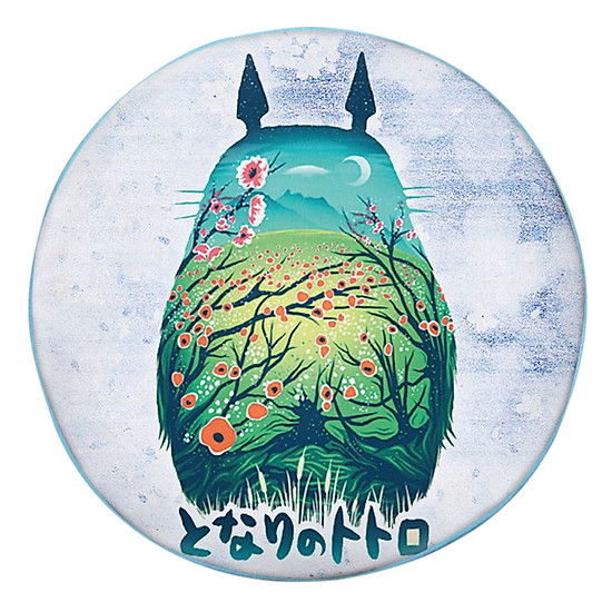 Gối Ôm Tròn Totoro Hoa - GOMA230