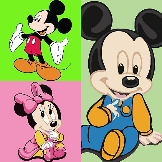 Bộ tranh tô màu chuột Mickey ngộ nghĩnh, đáng yêu cho bé - Họa Mi