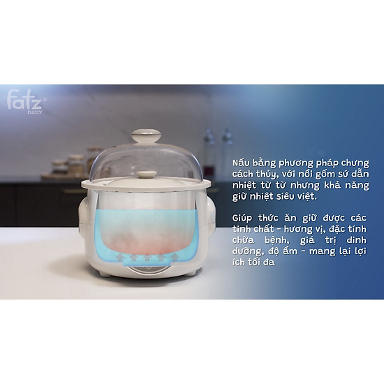 Nồi hầm cách thuỷ 2 tầng thông minh fatzbaby 1.0l - stew 2 - fb9110zt - ảnh sản phẩm 2