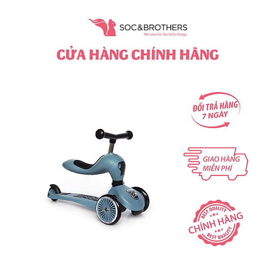 Xe scooter trẻ em scoot and ride highwaykick 1 màu steel - ảnh sản phẩm 2