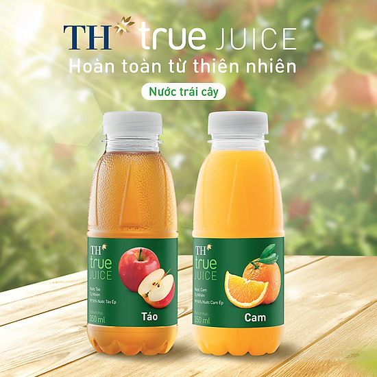 12 chai nước táo và nước cam tự nhiên th true juice 350ml 350ml x12 - ảnh sản phẩm 4