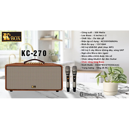 Dàn âm thanh di động kcbox kc-270 - loa kéo - ảnh sản phẩm 2