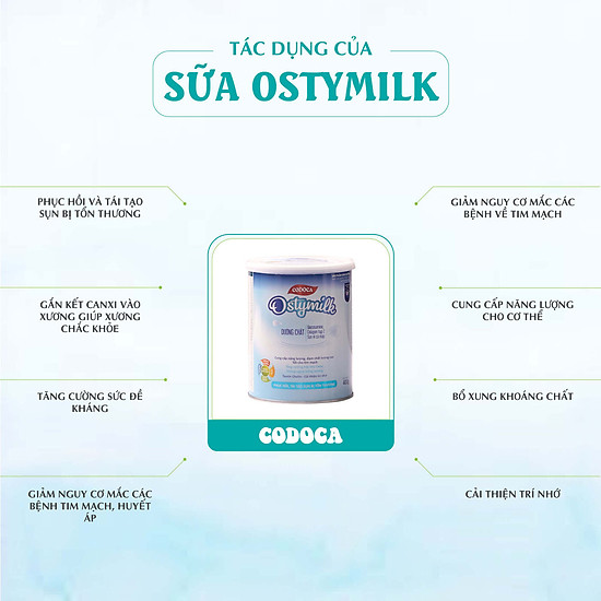 Sữa xương khớp milk codoca ostymilk 400g bổ sung canxi, tái tạo mô sụn - ảnh sản phẩm 2