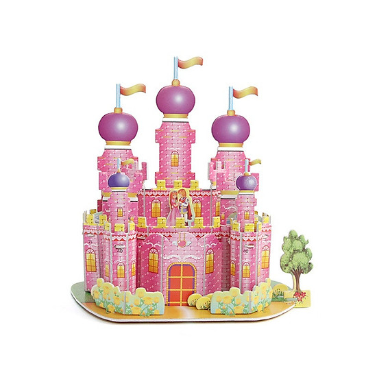 Mô hình xếp hình 3D bằng giấy lâu đài công chúa Mô Hình Xếp Hình 3D Bằng Giấy Lâu Đài Công Chúa