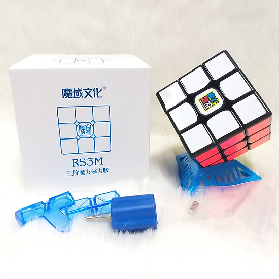 Rubik 3x3 mofangjiaoshi mf3rs3 m black có nam châm hiệu mofangjiaoshi - ảnh sản phẩm 4