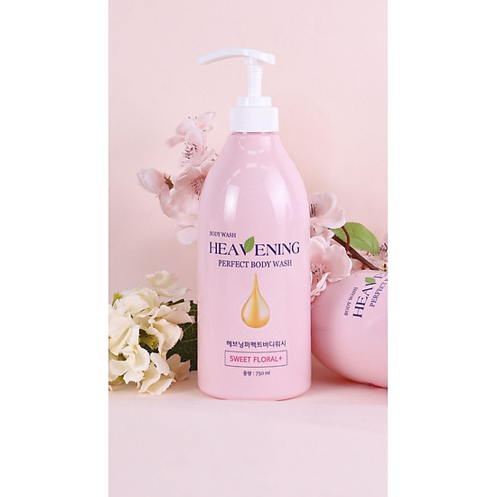 Combo sữa tắm dưỡng ẩm heavening 750ml  hàn quốc  + khăn tắm tạo bọt whip s - ảnh sản phẩm 9