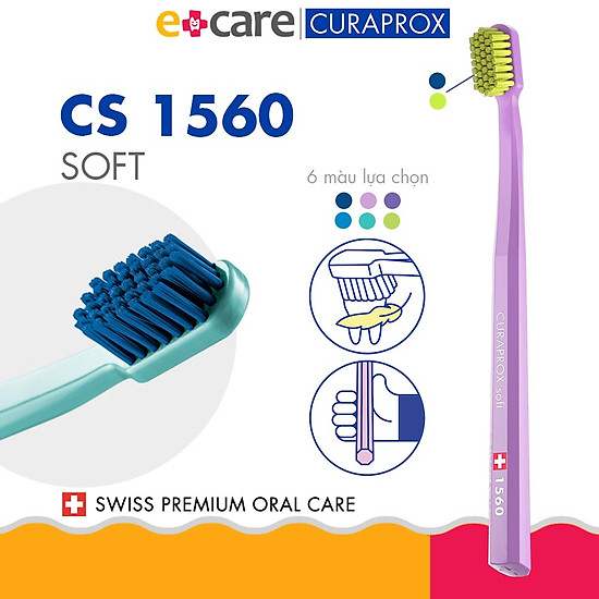 Bàn chải răng siêu mềm curaprox cs 1560 soft - ảnh sản phẩm 1