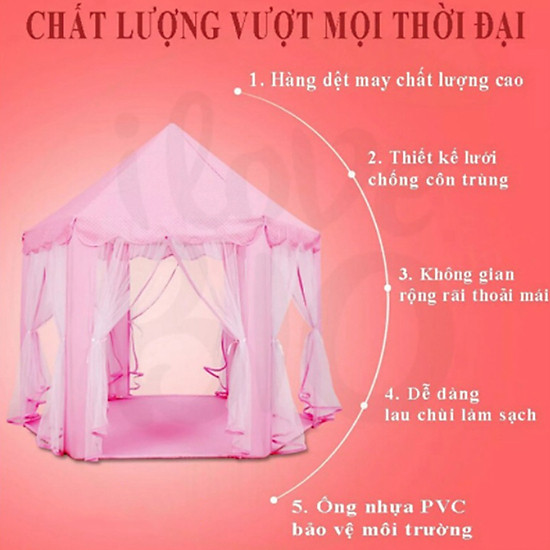 Loại 1 lều công chúa - hoàng tử cho bé s5 lều trẻ em chơi trong nhà cực kì - ảnh sản phẩm 3