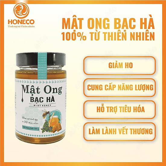 Mật ong bạc hà honeco hũ 500g - ảnh sản phẩm 2