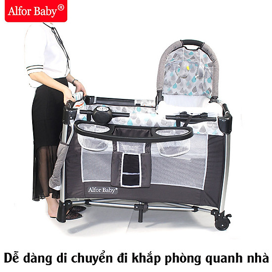 Giường cũi, nôi 4 in1 đa năng cho trẻ sơ sinh alfor baby - ảnh sản phẩm 3