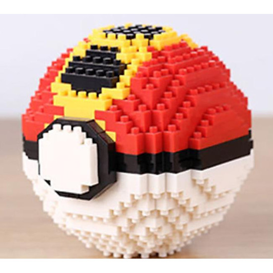 Mô hình lắp ghép pokemon lego dạng pokeball - ảnh sản phẩm 2