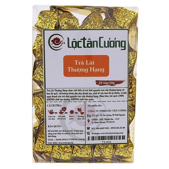 Hộp Trà Lài Thượng Hạng Lộc Tân Cương (25 Gói) 