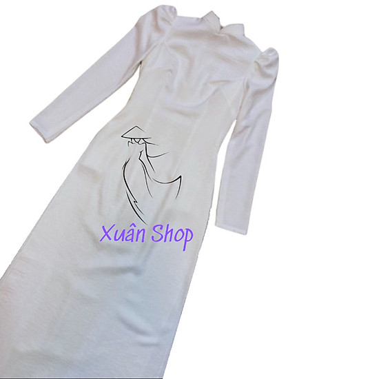 Mua Áo Dài Trắng Học Sinh Tay Phồng Tuyết Nhung / Áo Dài Nữ Sinh / Áo Dài  Truyền Thống - S - Áo Trắng Không Quần Tại Vest Và Áo Dài Xuân Shop | Tiki