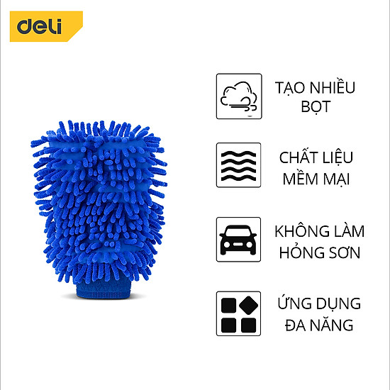 Găng tay rửa xe deli, lau rửa ô tô, xe máy, cửa kính - ảnh sản phẩm 3