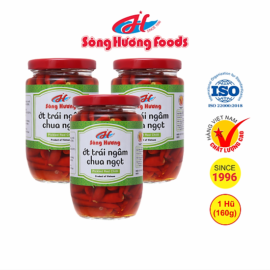 3 hũ ớt ngâm chua ngọt sông hương foods hũ 160g - ảnh sản phẩm 1