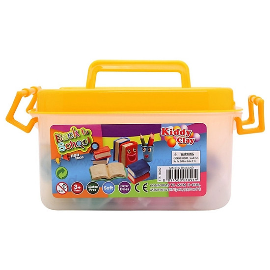 Đất nặn kiddy clay 12 màu 1000g + bộ dụng cụ bts18002 - ảnh sản phẩm 1