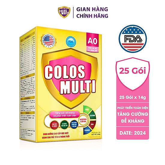 Sữa non colos multi a0 hộp 25 gói x 14g hỗ trợ tăng cường sức đề kháng cho - ảnh sản phẩm 4