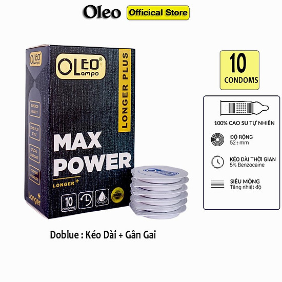 Bao cao su oleo lampo maxpower gân gai kéo dài - ảnh sản phẩm 3