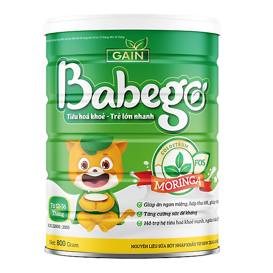 Sữa bột babego tiêu hoá khoẻ, trẻ lớn nhanh 800g dành cho bé từ 12-36 tháng - ảnh sản phẩm 1