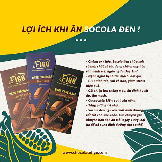 Dark chocolate 85% cacao less sugar 50g figo - ảnh sản phẩm 4