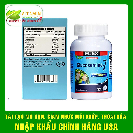 Viên uống bổ xương khớp flex glucosamine-7 nature fift tái tạo mô sụn - ảnh sản phẩm 3