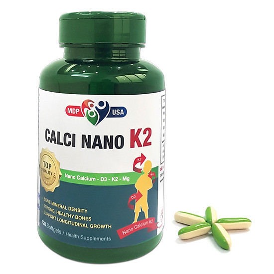 Thực Phẩm Chức Năng Calci Nano K2 Softgels Tăng Chiều Cao Bổ Sung Canxi Và Vitamin D Hàng Ngày