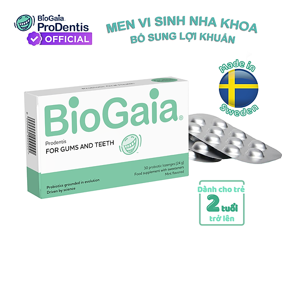 Viên ngậm men vi sinh nha khoa biogaia prodentis thơm miệng ngăn ngừa mảng - ảnh sản phẩm 1