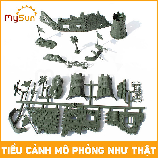 Bộ đồ chơi lính nhựa, mô hình xe bọc thép quân đội trẻ em, máy bay quân sự - ảnh sản phẩm 4