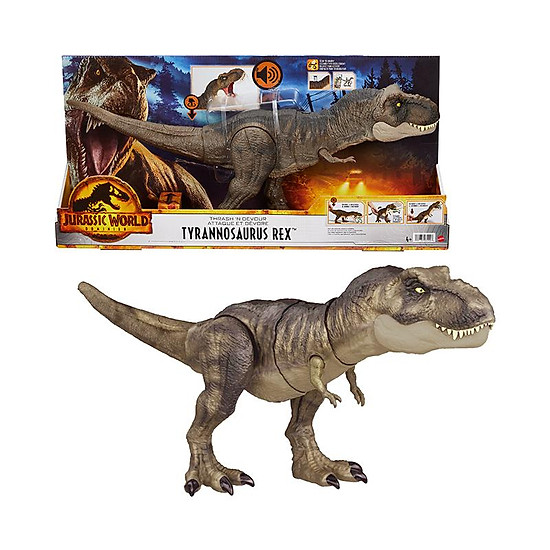 Đồ chơi jurassic world mattel khủng long bạo chúa t-rex hdy55 - ảnh sản phẩm 1