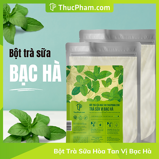 Bột trà sữa hòa tan thucpham.com vị bạc hà- 1kg - thơm ngon vị trà - ảnh sản phẩm 2