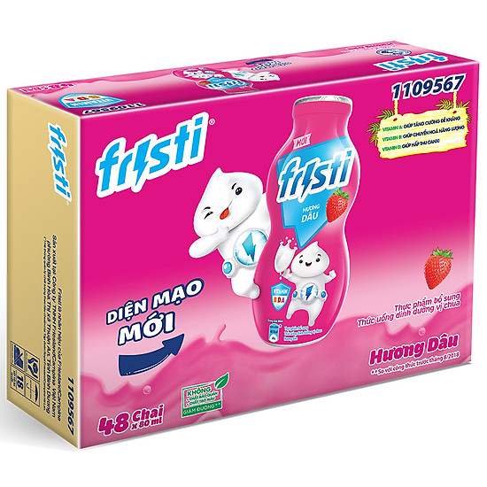 Thùng fristi hương dâu 48x80ml - ảnh sản phẩm 2