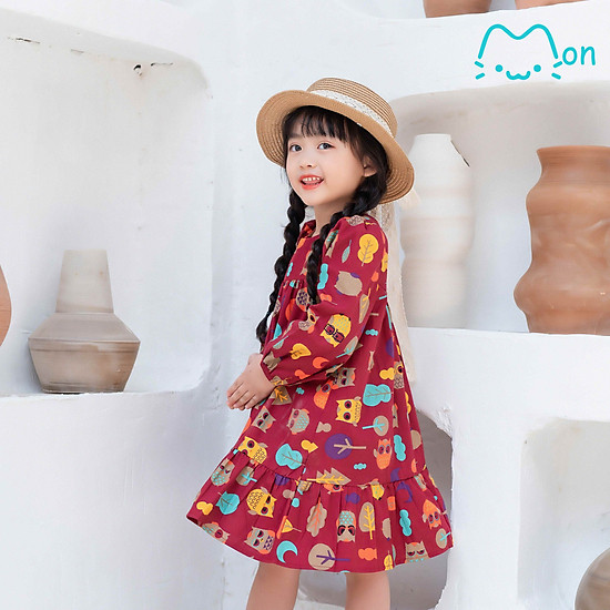 Đầm babydoll họa tiết hoa nhí KK106-38 | Thời trang công sở K&K Fashion