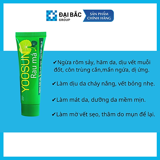 Kem bôi da yoosun rau má tuýp lớn 50g - dịu mẩn ngứa, ngừa mụn, mát da - ảnh sản phẩm 2