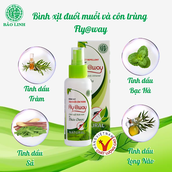 Bình xịt xua đuổi muỗi fly way bảo linh 60ml - ảnh sản phẩm 2